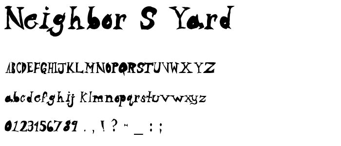 Neighbor_s Yard font